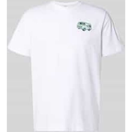 T-shirt met labelprint en ronde hals
