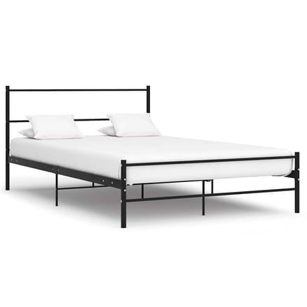 vidaXL - Bedframe - metaal - zwart - 160x200 - cm