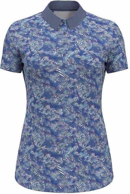 Under Armour Golf Playoff Printed Korte Mouw Poloshirt Voor Dames Blauw S