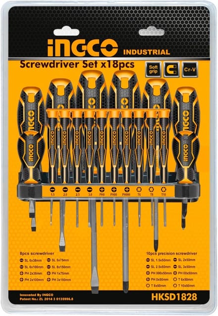 Schroevendraaierset - Gereedschapset - Klus Klussen - Geïsoleerde Handgrepen - 18 Delig