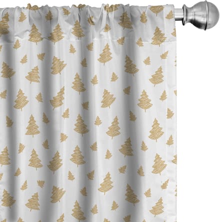 ABAKUHAUS Bosgordijnen – 2x75x245 cm – Microvezel – Lichtdempend – Lichtbruin & Wit