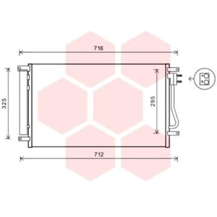 Condensator, airconditioning VAN WEZEL 08005038