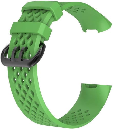 watchbands-shop.nl Siliconen bandje - Fitbit Charge 3 - Groen - Small