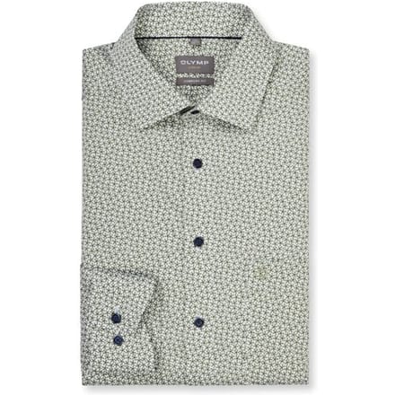 OLYMP Luxor Overhemd, Comfort Fit, New Kent, Olijfgroen