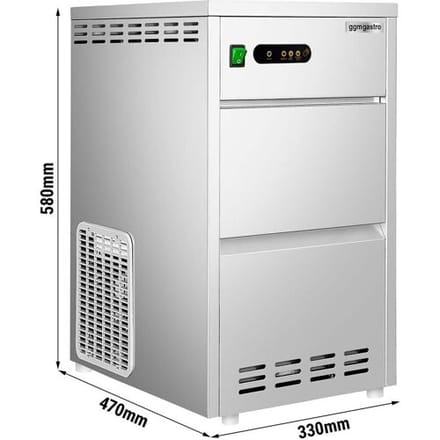 GGM Gastro Flockeneisbereiter - 30 kg/ 24h Zilver