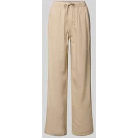 Wide leg linnenbroek met elastische band model 'GOA'