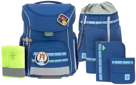 Lässig School Set Slim Unique - Schooltas Set 7tlg. (Dark Blue)
