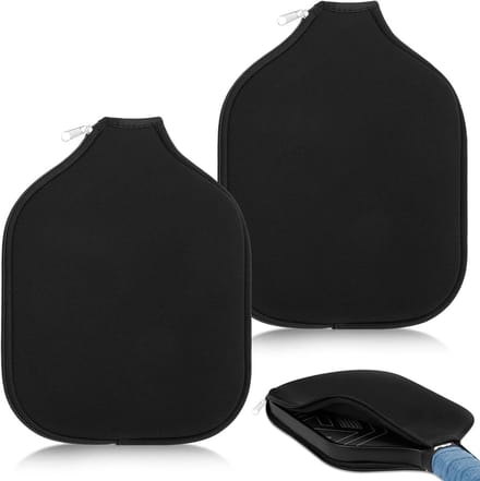 Pickleball Paddle Covers - Racket Beschermers - Sportuitrusting Beschermen - Waterdicht Neopreen - 2 Stuks - Zwart
