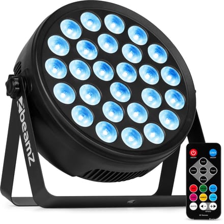 Discolamp - BeamZ BCC240 LED PAR - Met multicolor LED’s en afstandsbediening - Voor DJ’s en livebands