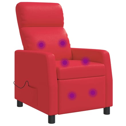 vidaXL - Massage - Relaxstoel - Rood - Kunstleer