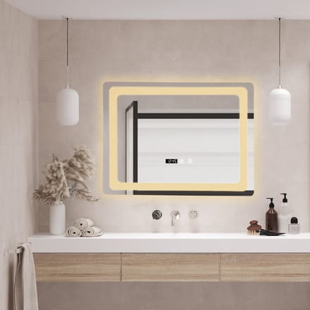 LED spiegel Casoli 60x80x3,5 cm zilverkleurig