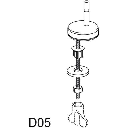 Pressalit universal hinge for lift-off D05999