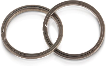 Zware titanium sleutelring met karabijnhaak - Set van 2 voor sleutels en accessoires