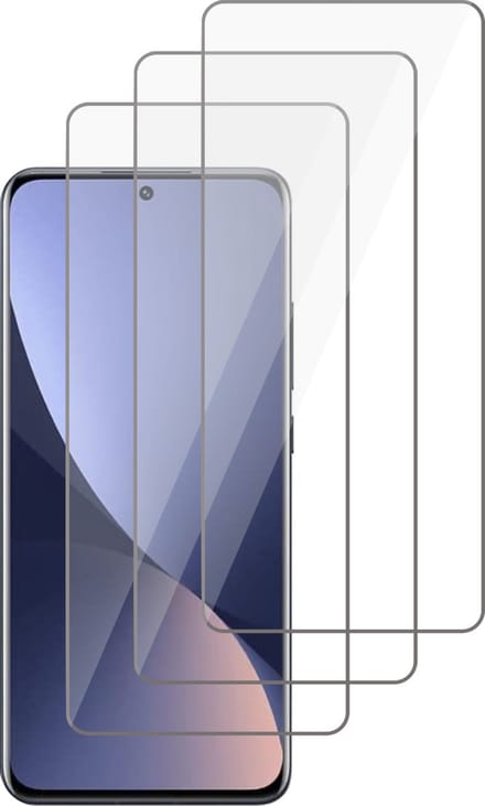 Screenprotector geschikt voor Xiaomi 12 Lite - Gehard Glas Beschermglas Tempered Glass Screen Protector - 3 Stuks