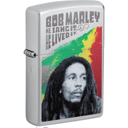 Bob Marley Zippo - Satin Chrome Unisex Aansteker - Neutraal - Standard