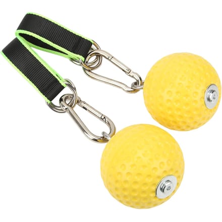 Ensemble de Poignées d'Escalade Traction Boule avec Boucle Sangle Fitness Antidérapant Entraînement Force Bras yellow