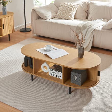 Salontafel Tvedestrand 120x55x40 cm naturel [en.casa]