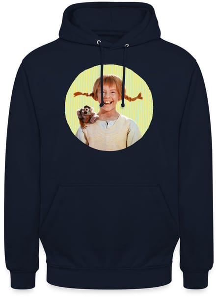 Pippi Langkous Portret Pippi Met Meneer Nilsson Hoodie Unisex