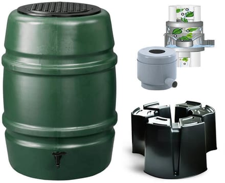 Harcostar - Regentonset Harcostar - 168 L Groen + Voet + Vulautomaat & Afsluiter