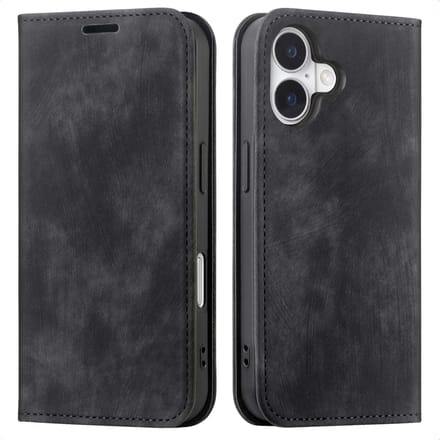 imoshion Hoesje - Geschikt voor Apple iPhone 16 - Slim Bookcase - Zwart