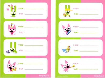 32 Hallmark Hoops & Yoyo Cadeaulabels met koordjes (4x 8 labels)