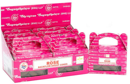 Doos met - Satya Rose Backflow Dhoop Cone