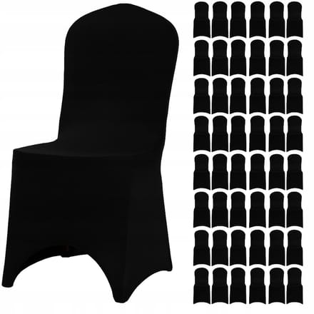 Bankietowo - Universele Elastische Stoelhoes - Zwart - 190g - Spandex