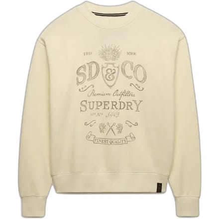 Superdry Vintage Workwear Crew Sweatshirt Beige M Vrouw