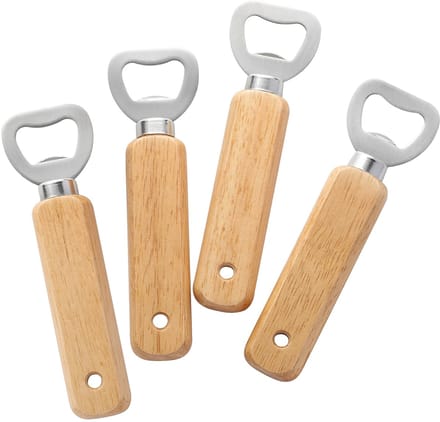 Flesopeners, 4 stuks handbediende bierflesopeners voor drankjes, appelwijn, bar, thuisgadgets