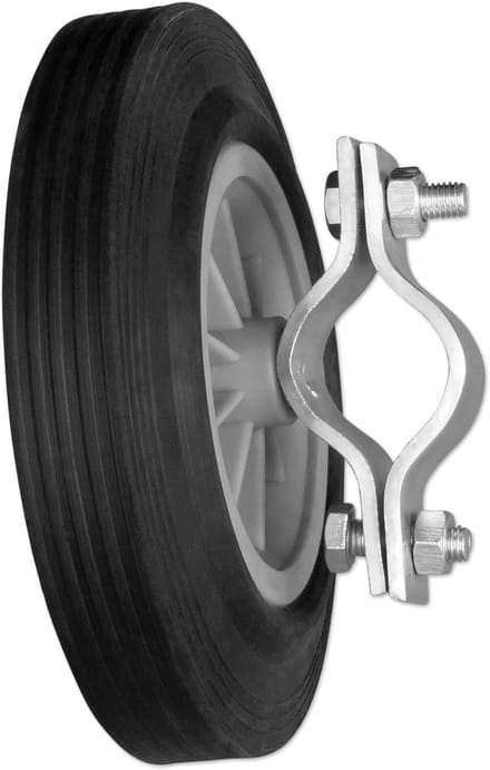 Bouwhek Loopwiel - Hek Rol - Deur Maken - Massief Rubber - 20x4x4 cm - Zwart