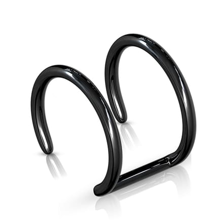 Fake piercing zwart - LMPiercings