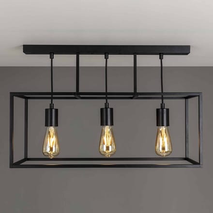 Moretti Luce Plafondlamp Cubic³ 3384, 3-lamps, zwart