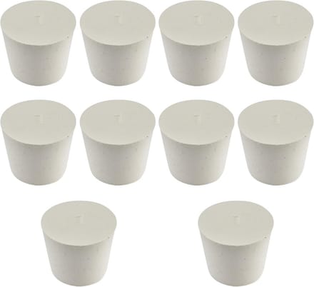 10x Witte Congroefstoppen Massief Rubber Kegelvormig 37mm x 28mm x 30mm