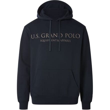 ESMARA MEN x U.S. Grand Polo heren sweathoodie (Marineblauw, M)