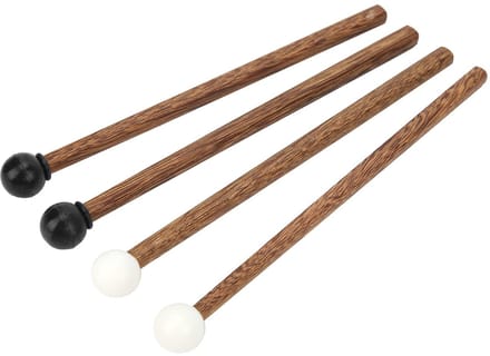 Dailygoods- Tong Drum Mallets 16,5 Cm - Stalen Mallets - Rubberen Kop - Percussie Sticks - Drumstick Houder - Budgetvriendelijk - Drumsticks