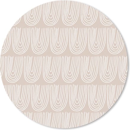 Muismat rond 20x20 cm - Mousepad Zomer - Bogen - Wit - Ronde muismatten