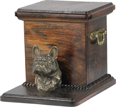 Elegante urn voor Franse Bulldog met hondenbuste