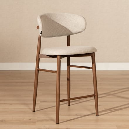 Bronx71® Barkruk Lara linnen taupe 70 cm - barstoel