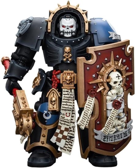 JOYTOY Warhammer 40k Ultramarines Chaplain in Terminator Armor 1/18 Action Figure, Collect and Display Model