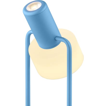 HELL Banji LED tafellamp, pastelblauw, hoogte 37 cm, touchdimmer