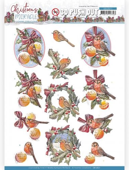3D Push Out - Yvonne Creations - Christmas Miracle - Bird
