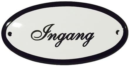 Deurbord Ingang