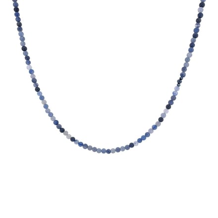 IbizaMen - heren - ketting - edelsteen - agaat - blauw - 4mm - 50cm