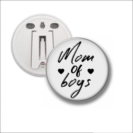 Button Met Clip 58 MM - Mom Of Boys
