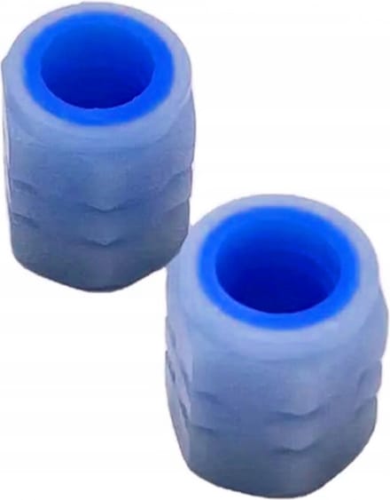 2x Ventieldopjes - Glow in the dark - Blauw