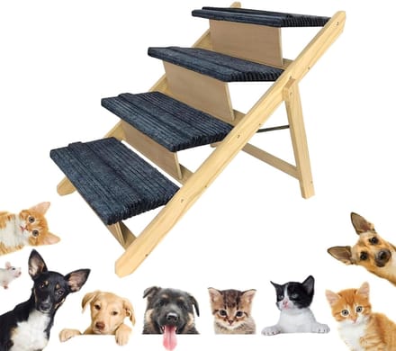 ACXIN Klapbare Huisdierhelling 2-in-1 - 80x47x65cm - Antislip - Zwart