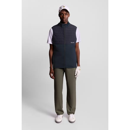 Lyle & Scott Golf Windjammer Full Zip Vest Dark Navy Größe: S | Bodywarmer Outlet | Herren | Blau
