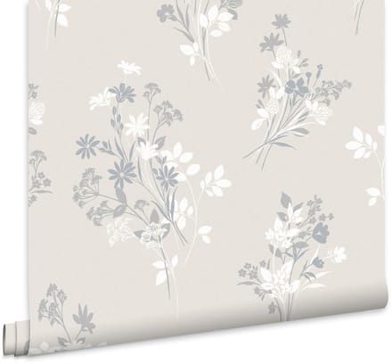 Laura Ashley Igerna Behang - Bloemen - 10mx52cm - Beige