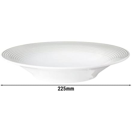 (6 stuks) SELTMANN WEIDEN Bord - diep - Ø 230mm - Parelgrijs