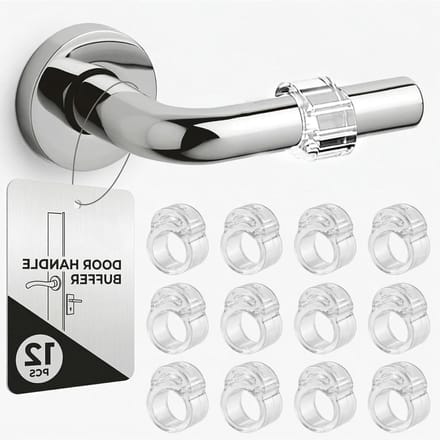 Deurstopper Handgreep - Beschermers Set - Muur en Deur - Hoog Elastisch PVC - 6 Stuks - Transparant